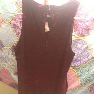 Velvet dress with slits on both sides